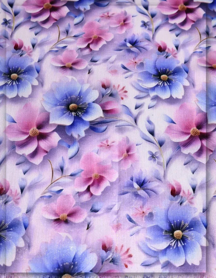 lightweight silk floral fabric for casual dresses