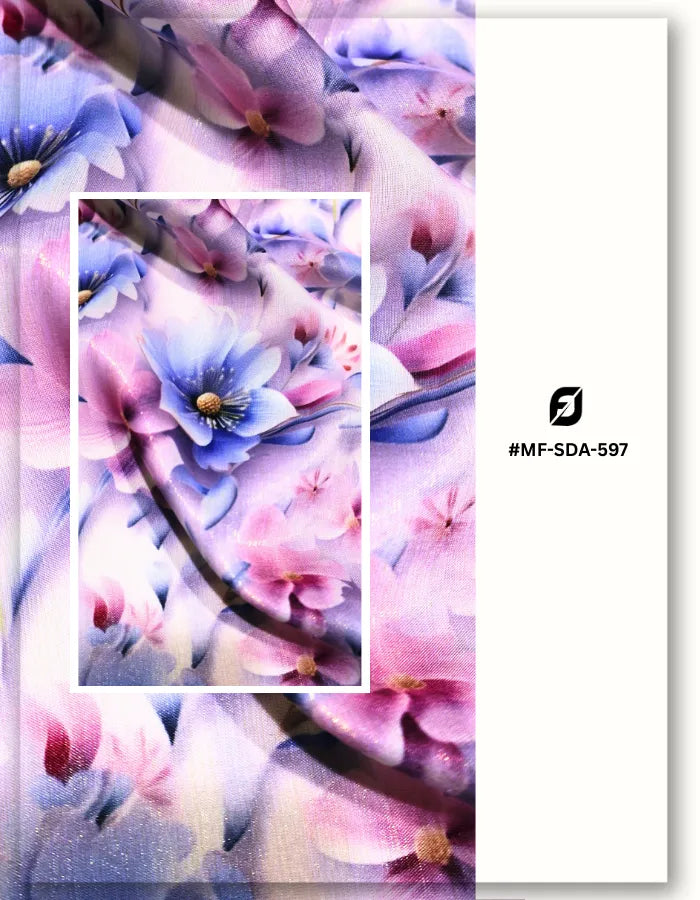 breathable Gucci silk fabric floral design summer wear