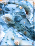 floral silk fabric for pleated dress smooth luxury fall