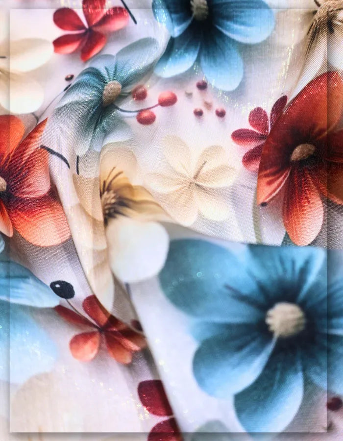 romantic date night dress floral silk fabric soft feel