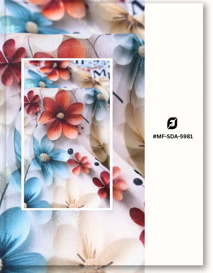 princess dress floral silk fabric premium elegant look