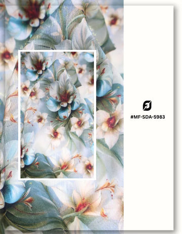 luxury floral silk fabric for beach dress flowy soft texture