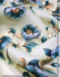 designer floral silk fabric for A-line dress premium look women