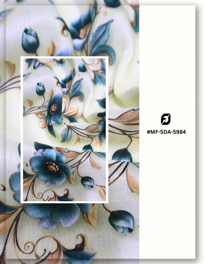 digital Gucci floral silk fabric for mini dress trendy fashion