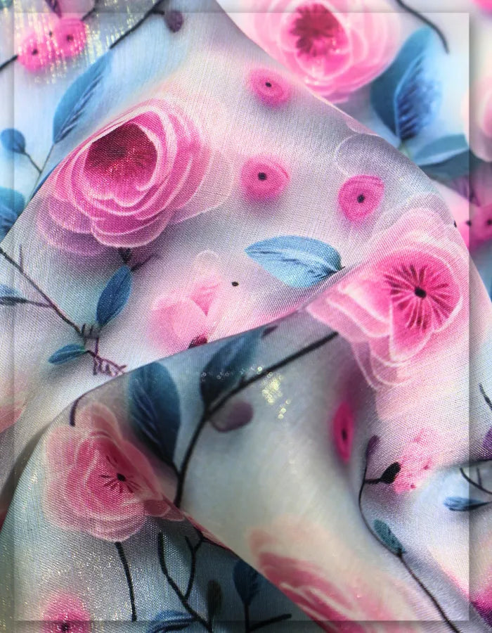 modern Gucci floral silk fabric for chic dresses