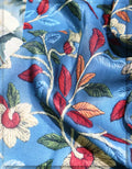 luxury silk fabric with floral print for dresses