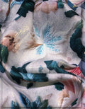 designer silk floral fabric for couture dress creation