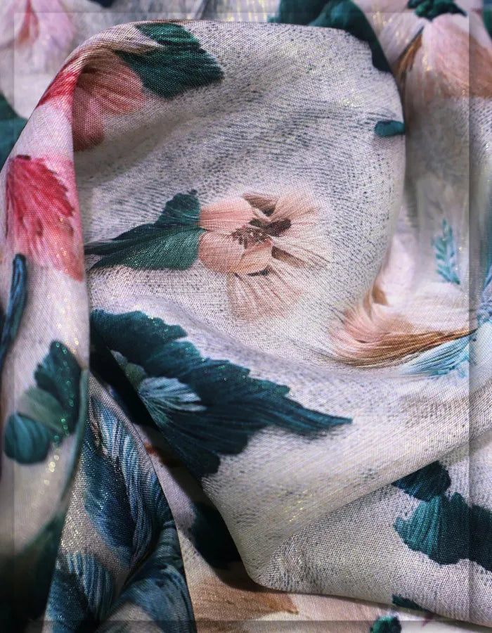 elegant Gucci floral silk fabric for premium dresses