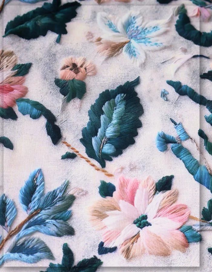high fashion floral silk fabric for runway style dresses