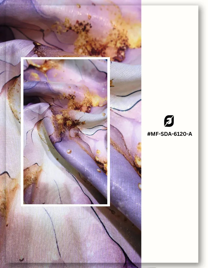 3D floral printed silk fabric for apparel creation premium