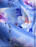 stylish party wear dress floral silk fabric luxury texture