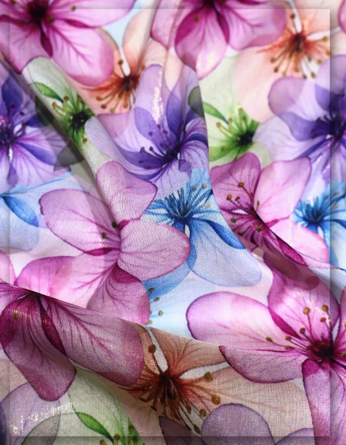 soft floral Gucci silk fabric for sundress comfortable wear