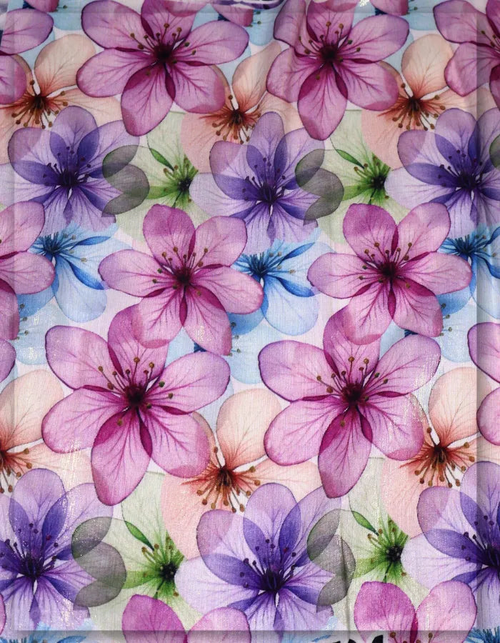 digital floral silk fabric for women fashion outfit elegant print