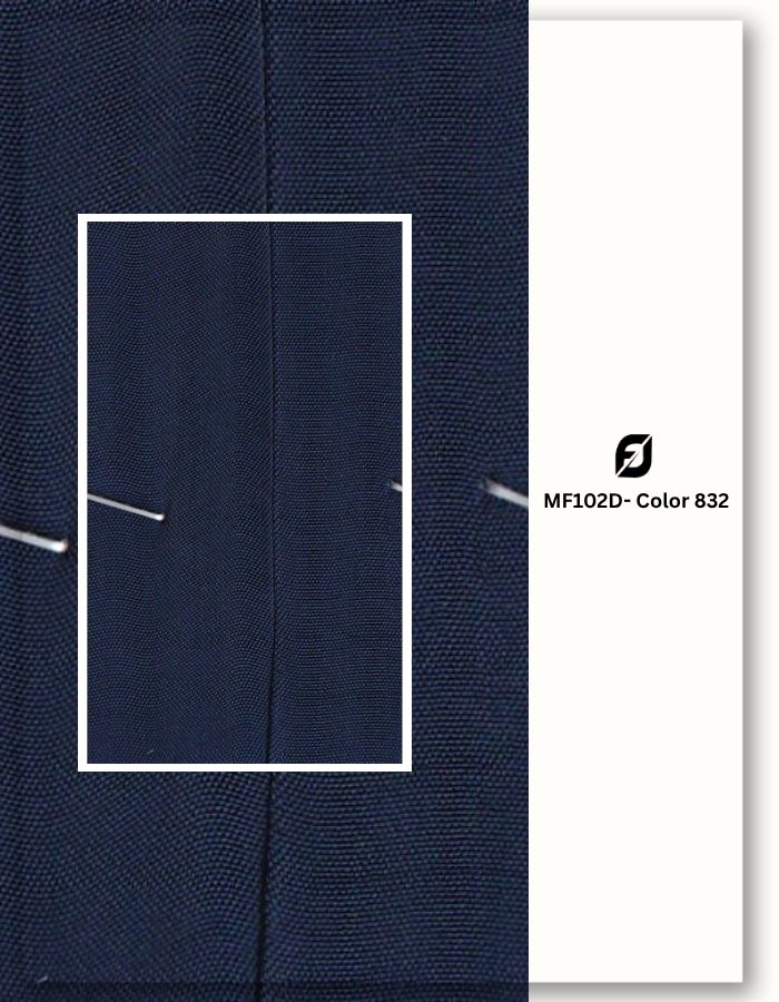 Blue panel gown textile