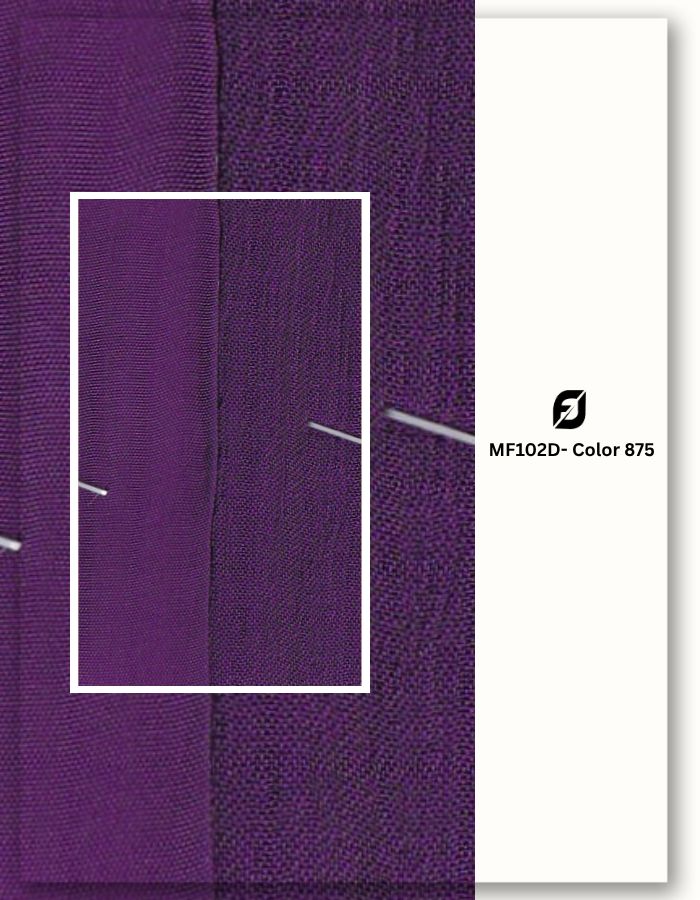 Purple dyed bridal suit textile