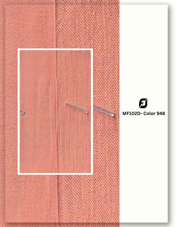 Orange dyed tailored fit textile