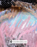 Multicolor Lining Sequin Fabric for Luxury Garments